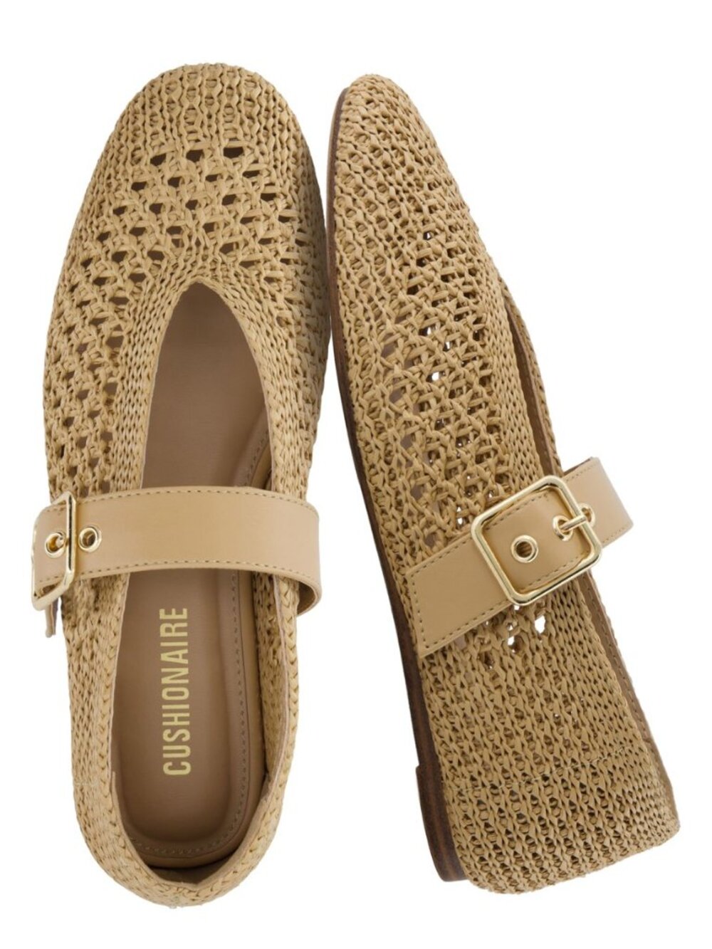 Gabby Woven Mary Jane Ballet Flats for Women, Comfortable Dressy Flat Shoes with